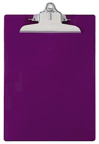 CLIPBOARD, SAUNDERS, PLASTIC, RECYCLED, LETTER SIZE, PURPLE MAIN